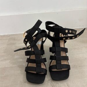 Elegant Black Strappy Women's Sandals